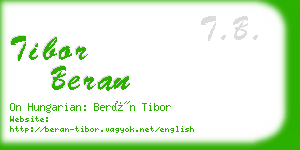 tibor beran business card